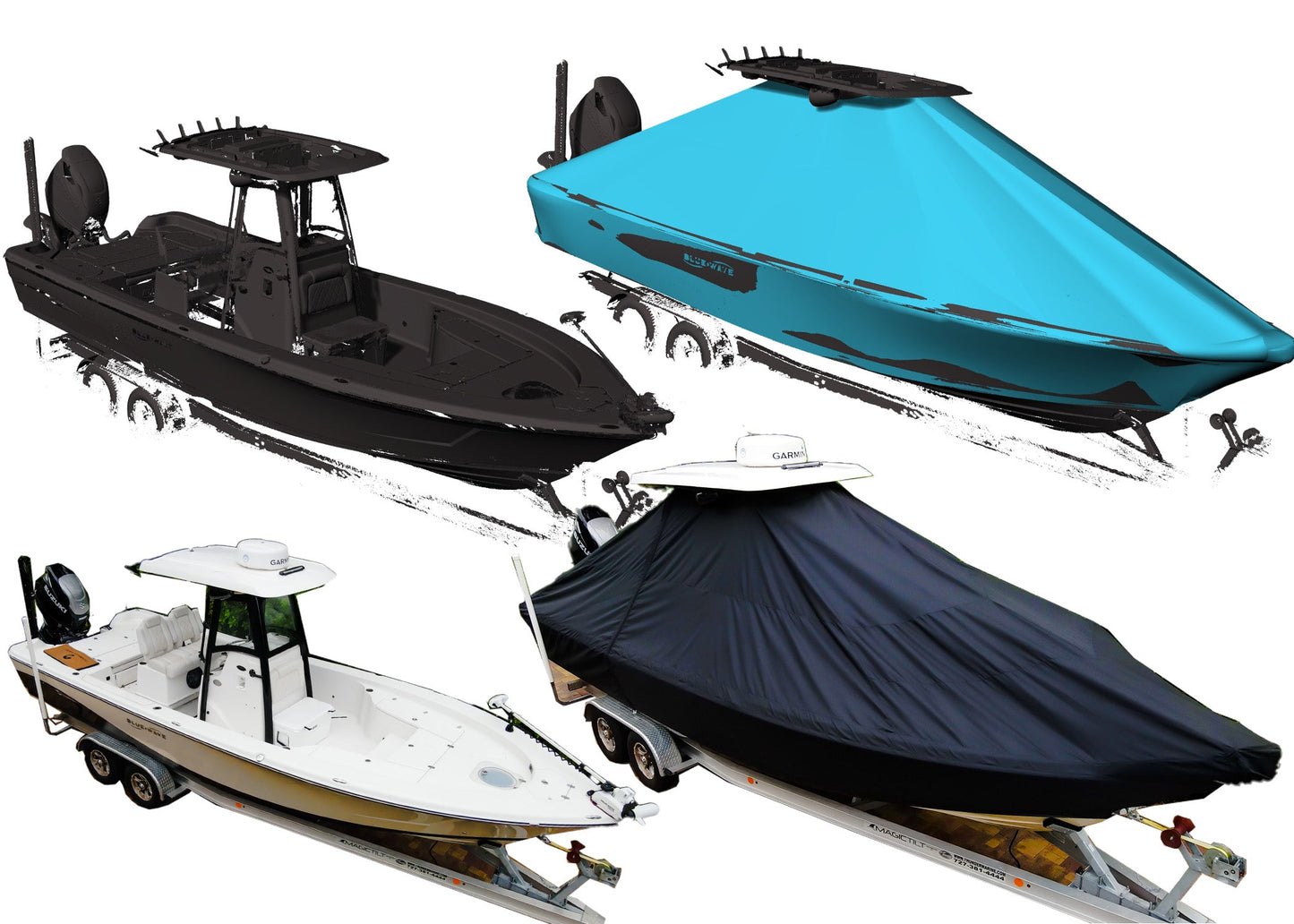 Blue Wave 28ft Full Boat Cover